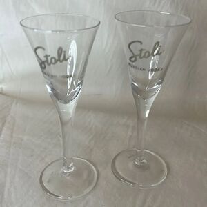 Stoli Russian Vodka 2 Ounces Each Shot Glasses Set Of 2 Included